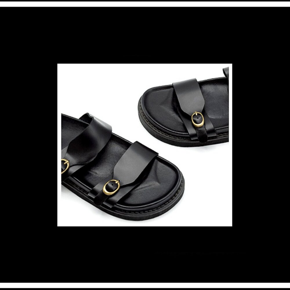 New Rare & Unique Women's Accented Genuine Leather Sandals